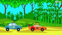 The Blue Police Car - Cars & Trucks Cartoons - Vehicle & Chi Chi Car for children Part 5