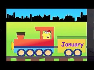 Learn Months Of The Year Song Train - learning 12 months chant for kids