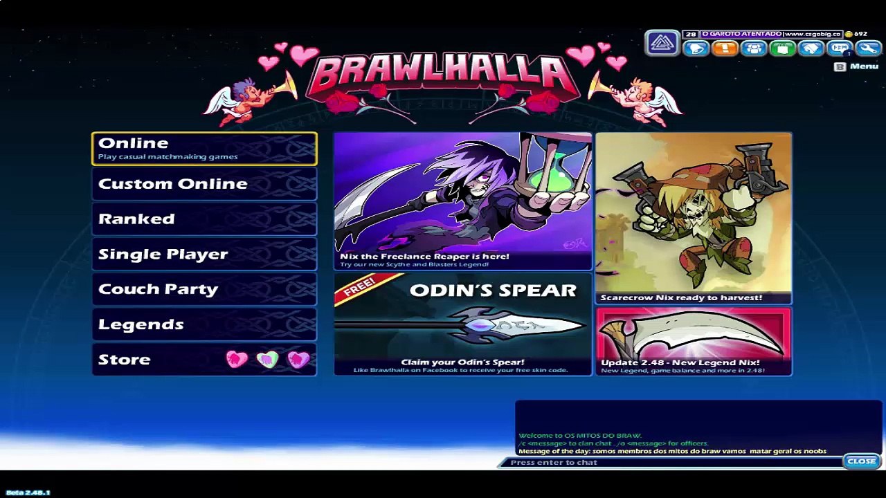 Primeira Gameplay do canal|Brawlhalla