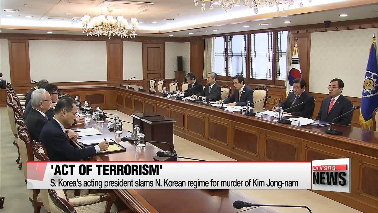 S. Korea's acting president condemns N. Korea for murder of Kim Jong-nam