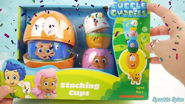 Play Doh BUBBLE GUPPIES SURPRISE EGGS Stacking Nesting Cups Pocoyo Disney Frozen HelloKitty-j18S