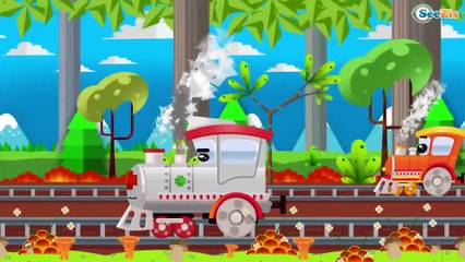 Caricaturas de trenes - Trenes infantiles - Dibujos Animados Educativos - Vídeos de Trenes