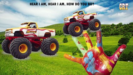 Monster Truck Dedo De La Familia De Dibujos Animados De Animación De Canciones Infantiles Para Los Niños