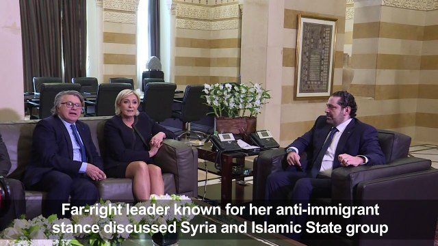 National Front's Marine Le Pen meets with Lebanese leaders