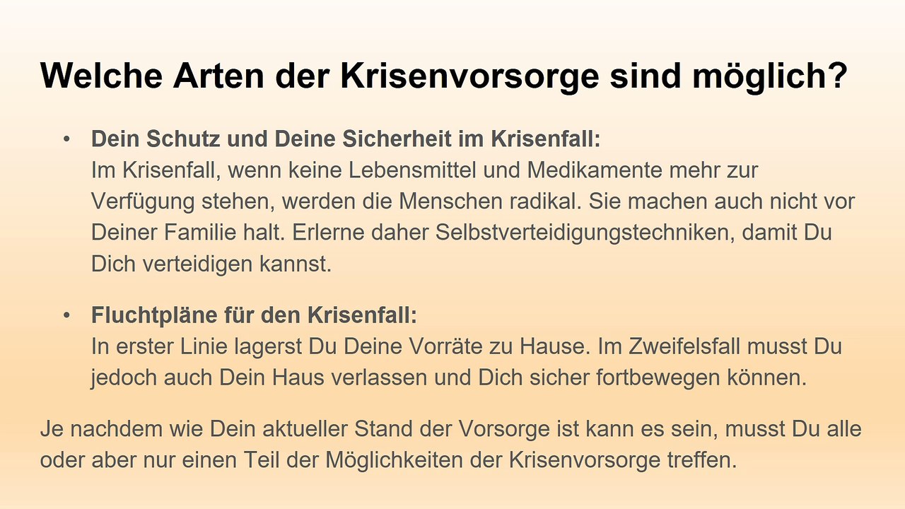 krisenvorgsorge treffen 2017 - So bereitest Du Dich auf Krisen vor.