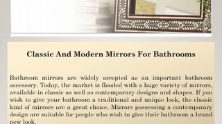 Bathroom Mirror Framing