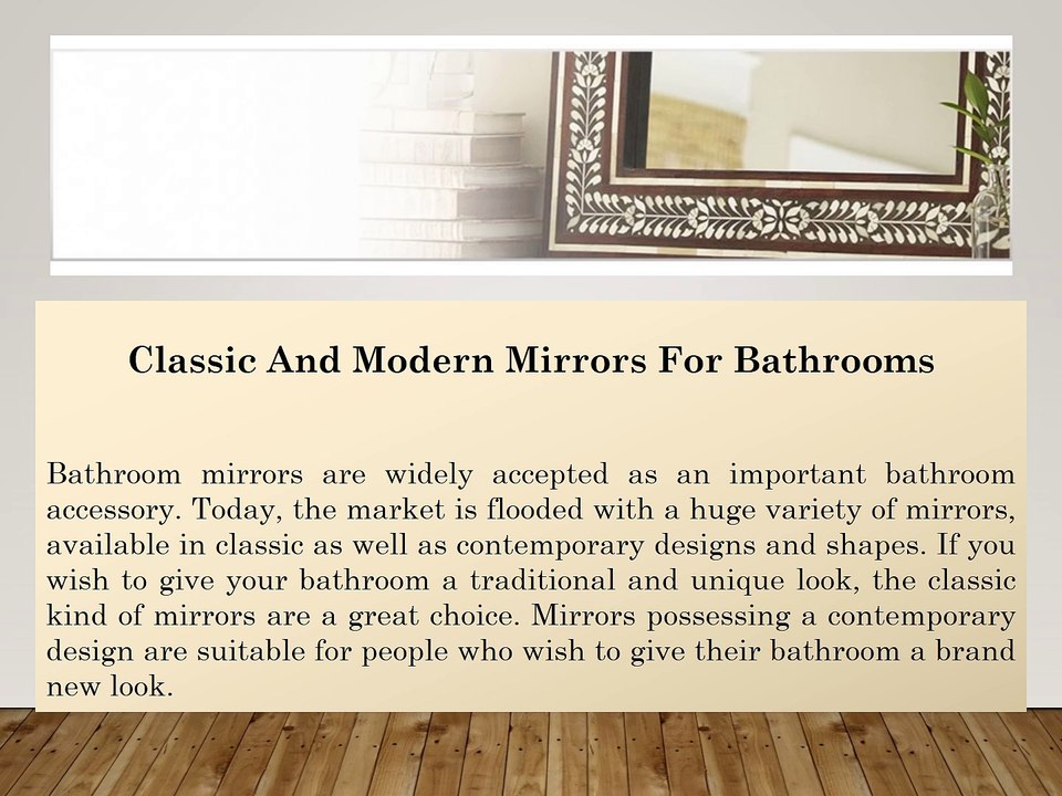 Bathroom Mirror Framing