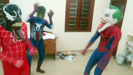 Spiderman STUCK Inside the TOILET! w/ Princess Rapunzel, Hulk & Joker in Real Life