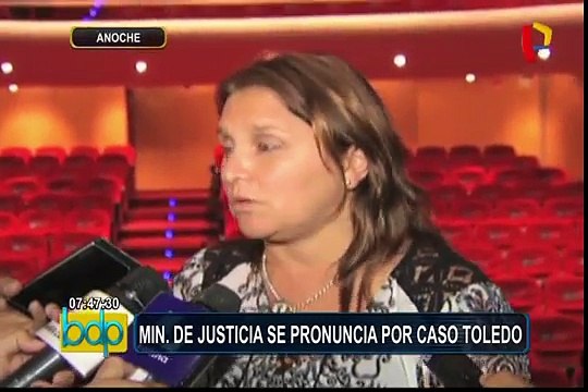 Ministra de Justicia se pronuncia sobre caso de Alejandro Toledo