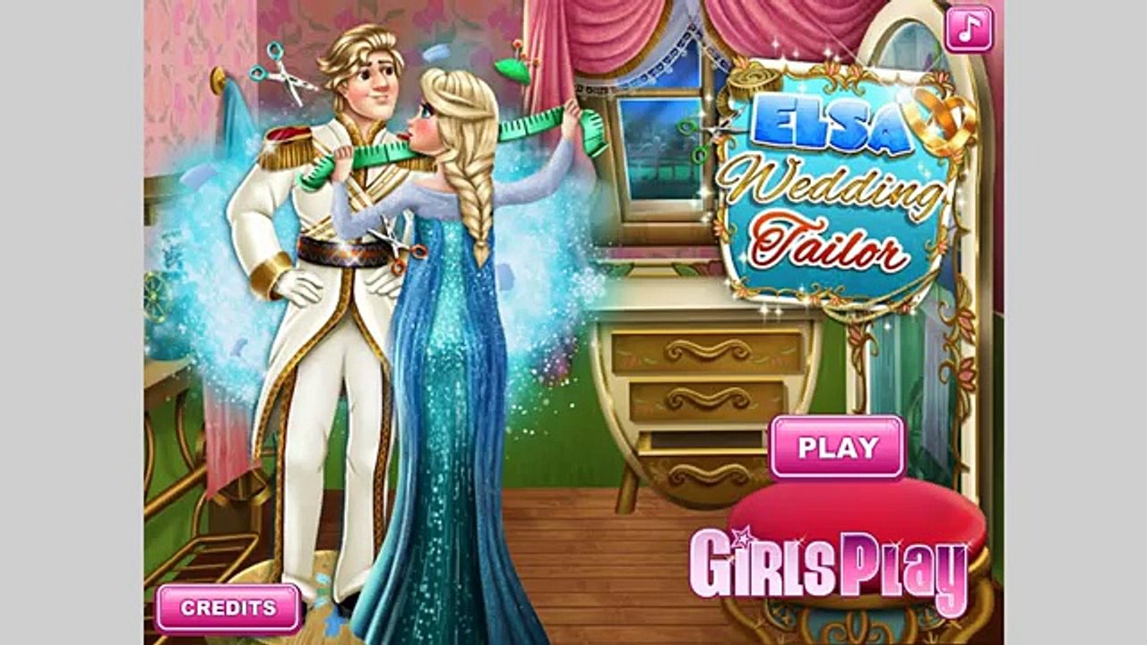 NEW Игры для детей—Disney Принцесса Эльза свадебный костюм—мультик для девочек