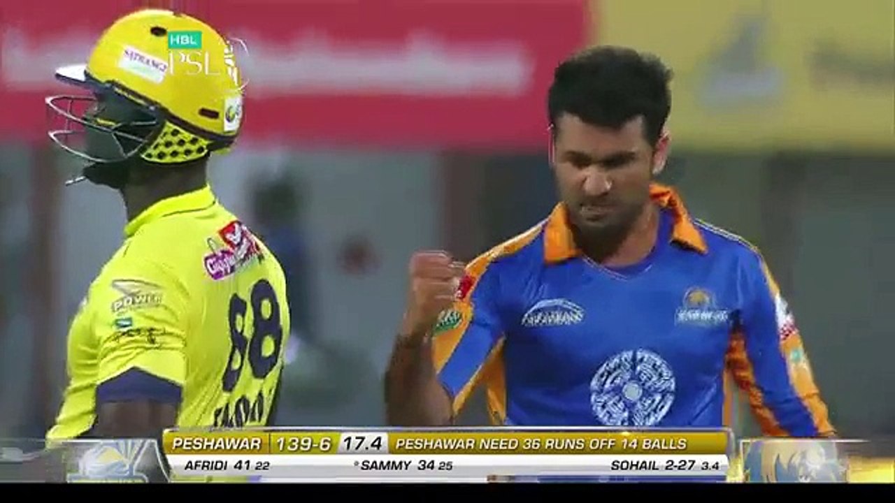 PSL 2017 Match 13: Darren Sammy Caught Chris Gayle Bowled Sohail Khan
