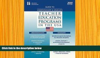 READ book Guide to Undergraduate and Graduate Teaching and Education Programs in the USA Education
