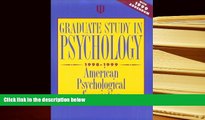 READ book Graduate Study in Psychology 1998-1999: With 1999 Addendum American Psychological