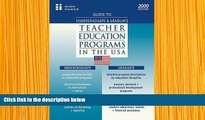 READ book Guide to Undergraduate and Graduate Teaching and Education Programs in the USA Education