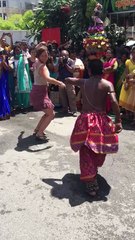 American lady Dance With Indian Dance Karakattam