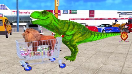 Colour Animals Play Doh Animation For Children | Dinosaurs Cartoon Play Doh Finger Family