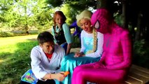 Frozen ANNA Gets BRACES! w/ Spiderman & Elsa Joker Maleficent Spidergirl Bubble Gum! CANDY