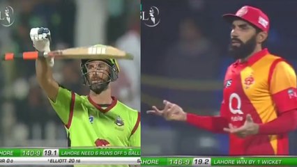 Elliot Helped Lahore Qalandars to Won a Great Match