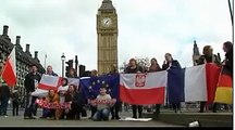 Des Européens de Londres manifestent contre le Brexit alors que le texte est examiné par le Parlement