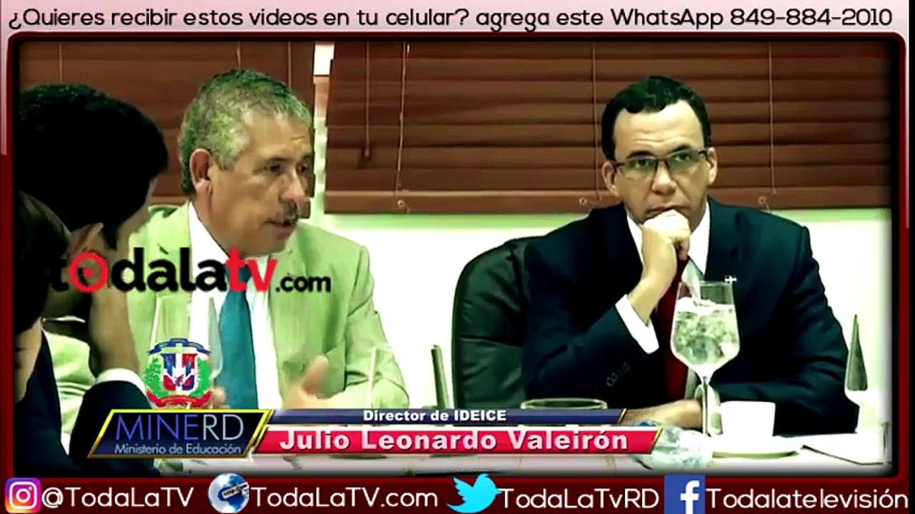 Ministro Educación apoyará al IDEICE, impulsar investigaciones en Educación-Video