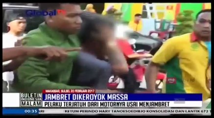 Jambret Dikeroyok Massa Usai Terjatuh dari Motor