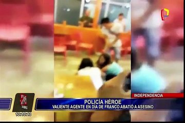 Policía héroe fue condecorado por la Dirección de la Región Policial Lima