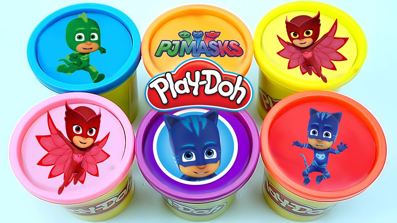 Learn Colors Play Doh Teach PJ Masks  Finger Family Song | Peppa Pig em Português