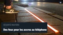Pays-bas : des bandes lumineuses au sol pour les piétons accros au téléphone