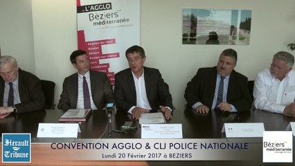 BEZIERS - CONVENTION AGGLO & CLJ POLICE NATIONALE