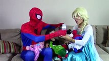 Spiderman & Frozen Elsa   babies! w/ Pink Spidergirl, Catwoman, Hulk baby, Spiderbaby Coll