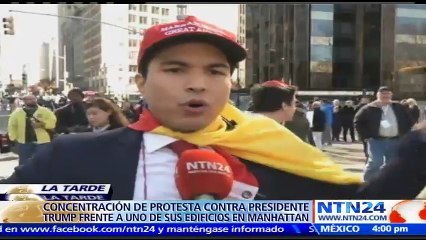 Manifestantes corean en Nueva York que Donald Trump “no es su presidente”