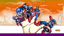 Ironman Captain America Cartoons Finger Family Children Nursery Rhymes | Spiderman Hulk Ca