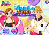 la pelcula de dibujos animados juego para las niñas Frozen Anna And Kristoff Give Birth Newborn Care de la princesa de Frozen