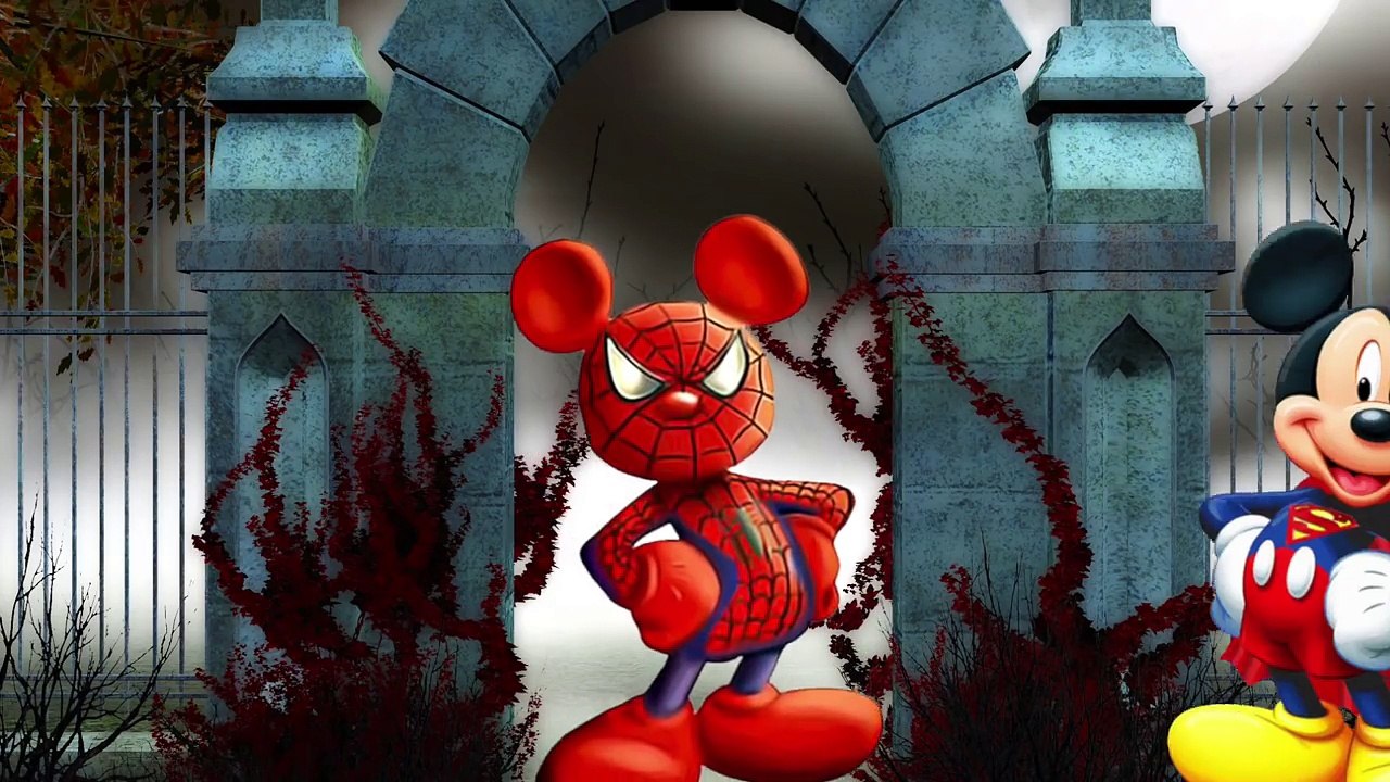 Mickey Mouse Spiderman, Ironman Vs Zombies Club House Adventure Finger Family Song!