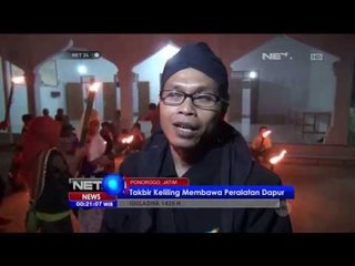 Warga Ponorogo takbir keliling dengan obor dan alat dapur - NET24