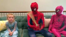 Super Hero Carpool Ride Sick Ariel Pink Spidergirl Visit Compilation Fun In Real Life In 4K