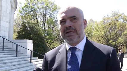 Report TV - Rama në Washington: Në çdo sfidë jemi në krah të SHBA-së