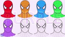 Spiderman with Learning Colors | Spider-Man Coloring - Coloured Learn Colors in English