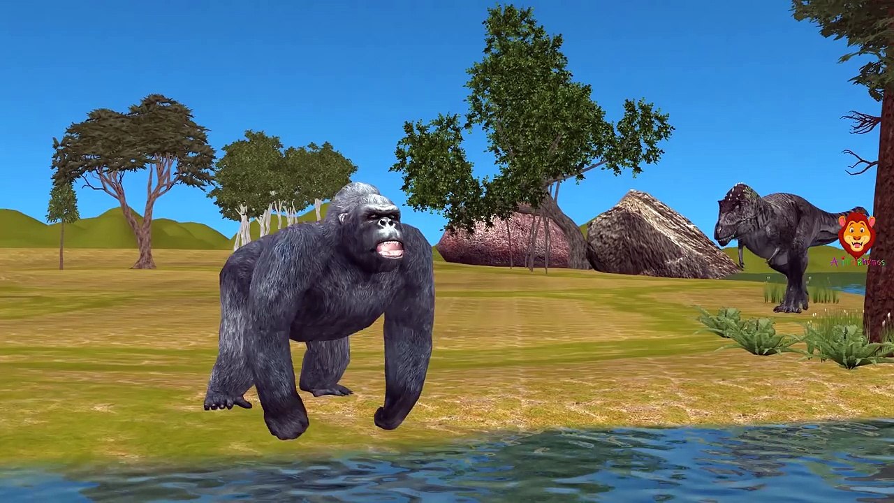Superhero Dinosaurs Vs Crazy Gorilla Finger Family Songs Collection|Finger Family Rhymes f