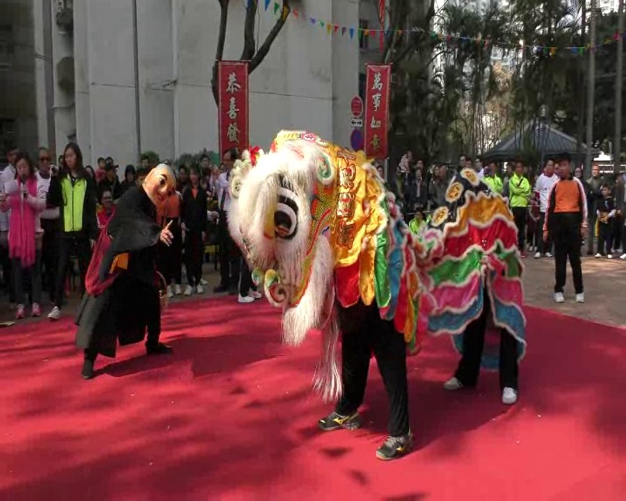 Human Mobile Stage 113B. 2017 CNY Tuen Mun Kung Fu Show, Lion Dance Kung Fu