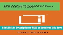 Best PDF On the Principles of Political Economy and Taxation (1821) Audiobook Free