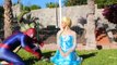 Spiderman vs Venom vs Frozen Elsa Elsa Kidnapped Real Life Superheroes - SPMFC