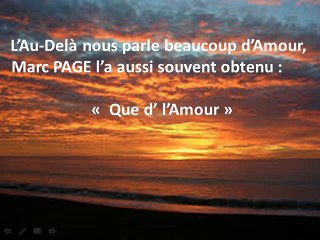LES VOIX DE L'AU-DELA reçues par Marc Page 1ère partie