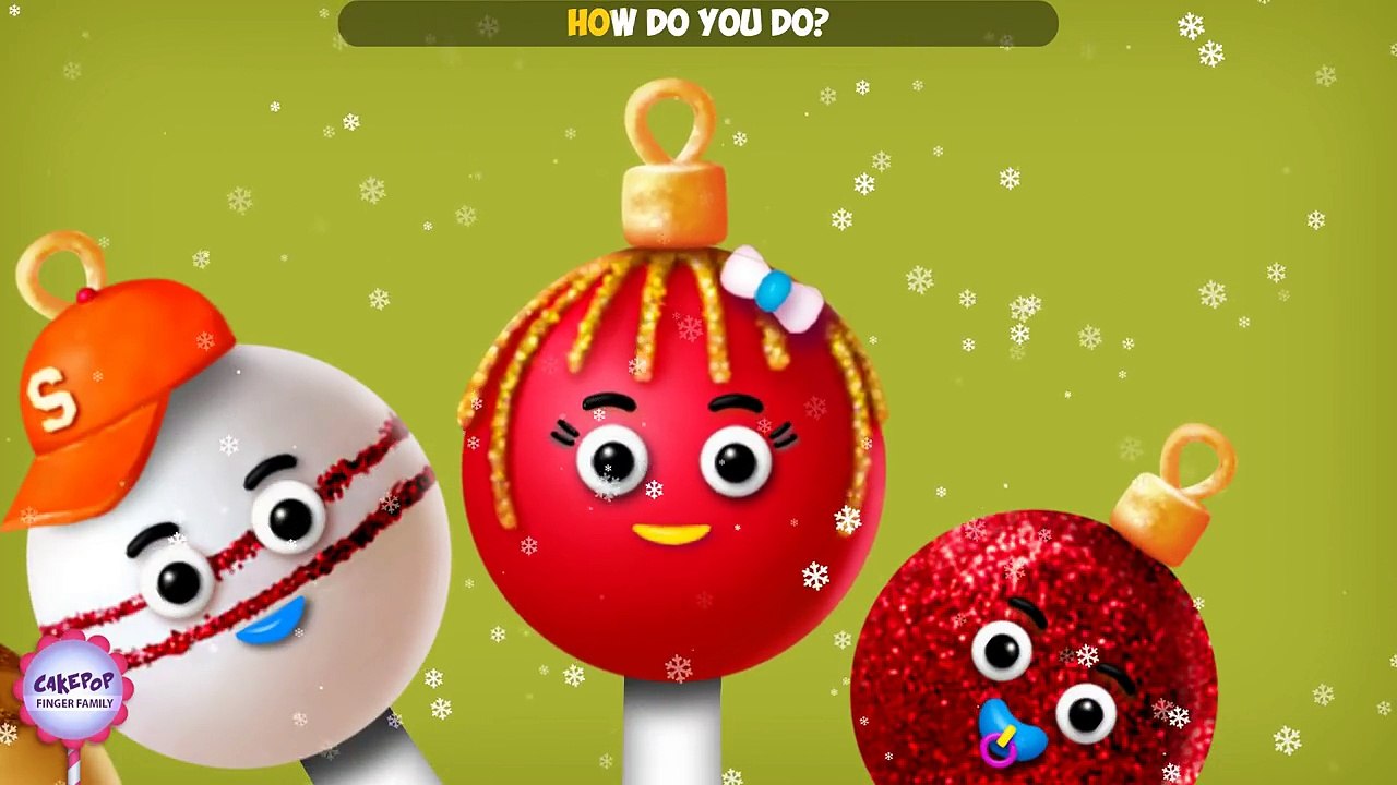 The Finger Family Christmas Ball Family Nursery Rhyme | Christmas Finger Family Songs