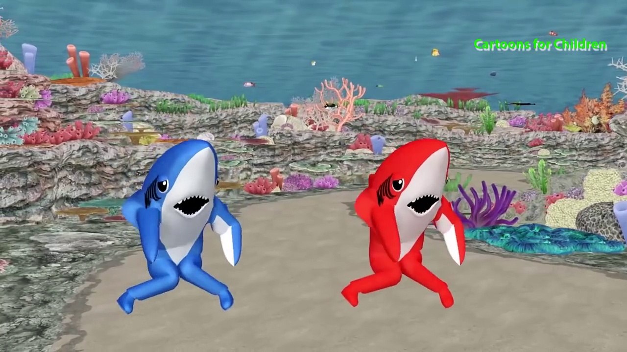 Shark Cartoons for Children | Shark Attacks | Nursery Rhymes | Finger Family