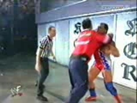 WWE (WWF King Of The Ring 2001) - Kurt Angle suplexes Shane