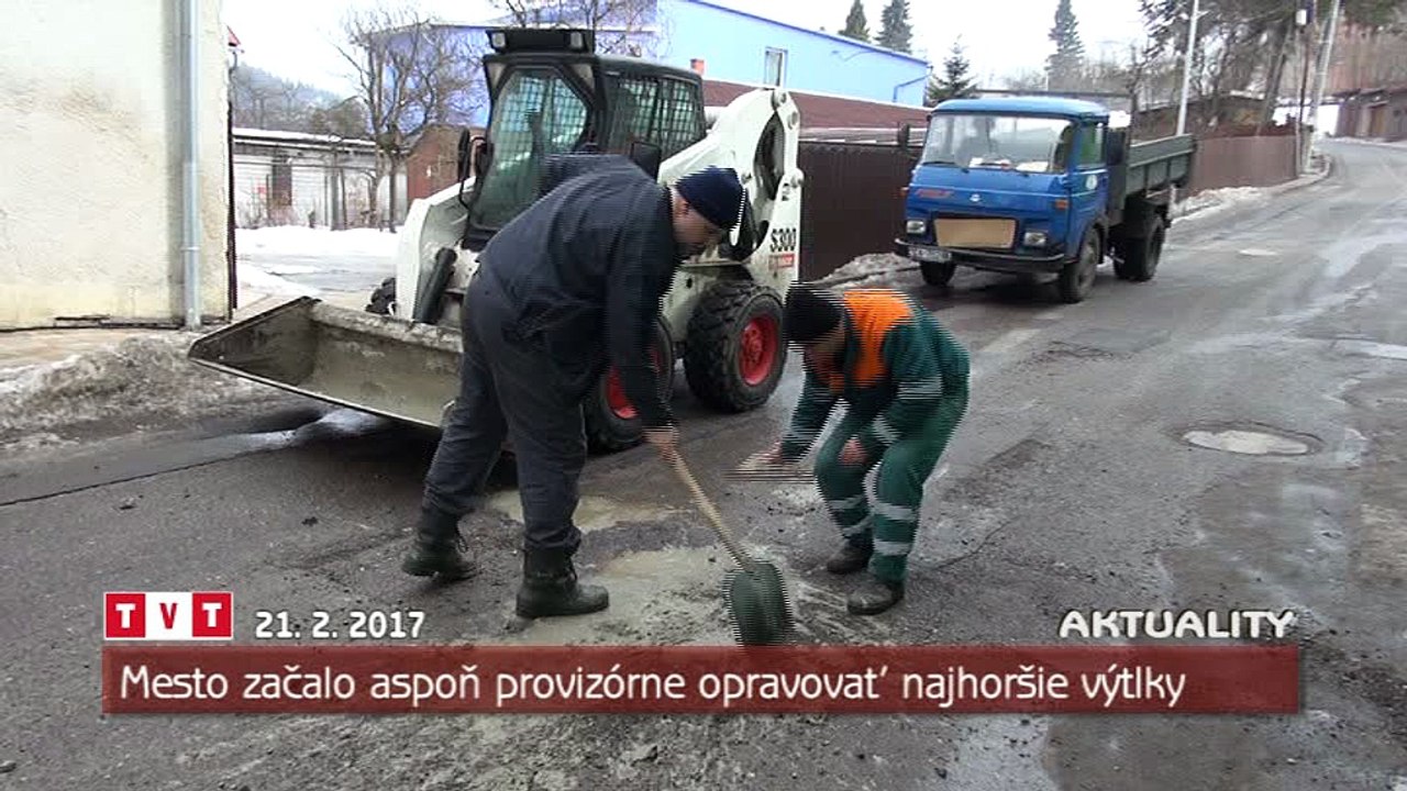 Mesto začalo aspoň provizórne opravovať najhoršie výtlky