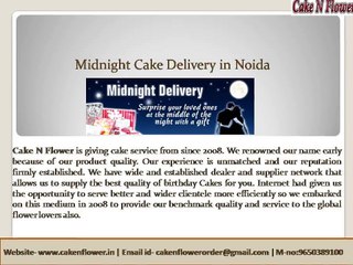 Online Hassle Free Midnight Cake Delivery in Noida – CakenFlower