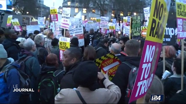 Des Londoniens manifestent contre la visite de Trump au Royaume-Uni