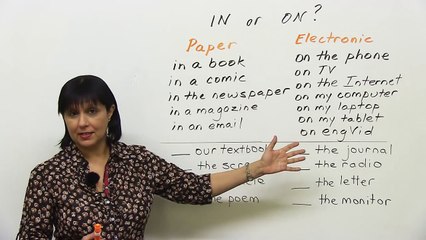 English Prepositions- IN or ON